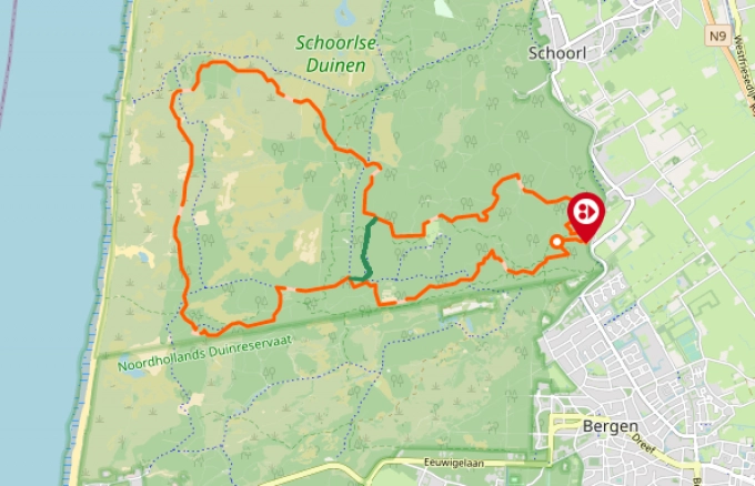 Mountainbike parcours Schoorl